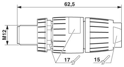 Шинный системный соединитель-VS-08-M12MS-10G-C
