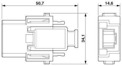 Модуль для установки контактов-HC-M-RJ45-AD-PC-M