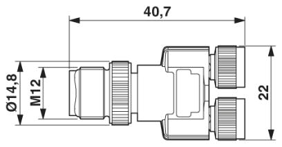 Y-разветвитель-SAC-3P-M12Y/2XM 8FS VP