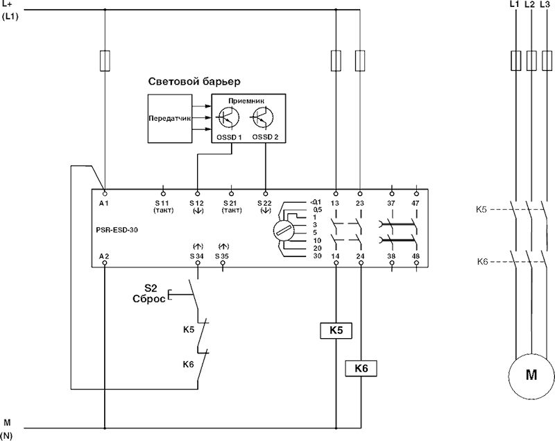 Реле безопасности-PSR-SCP-24DC/ESD/4X1/30