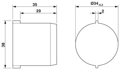 Заглушки-SEALING PLUG 35X35 RD