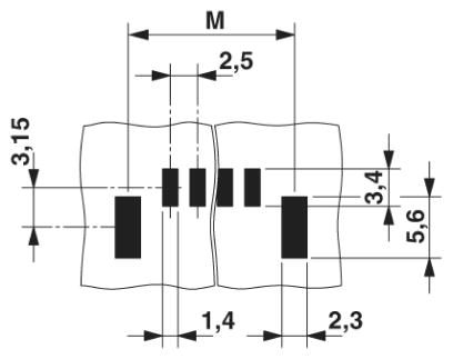 Клеммные блоки для печатного монтажа-PTSM 0,5/ 7-2,5-V SMD WH R44