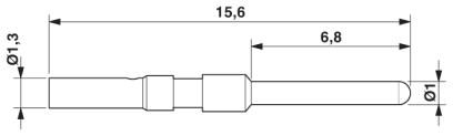 Обжимной контакт-CC-1,0-ST-0,34-MS AU