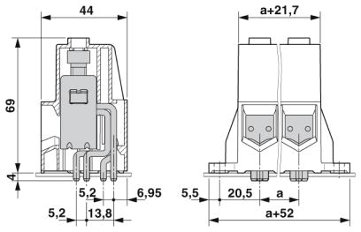 Клеммные блоки для печатного монтажа-MKDSP 95/ 5-20,0-F