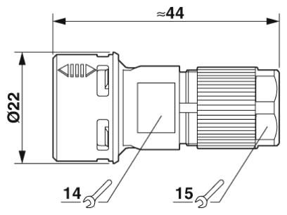 Разъем-SACC-P12MSD-4CT-CM SH PN