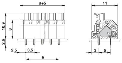 Клеммные блоки для печатного монтажа-SPTAF 1/ 2-3,5-LL