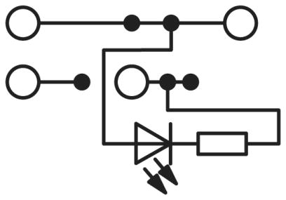 Клеммный модуль для подключения датчиков и исполнительных элементов-STIO 2,5/3-2B/L-LA24GN/O-M
