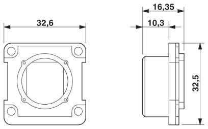 Монтажные рамы-VS-08-A-RJ45/MOD-1-IP67