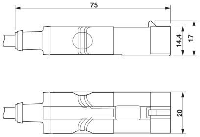Кабель для датчика / исполнительного элемента-SAC-2P-SUSMS/ 0,3-PUR/SUSFS