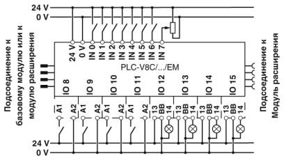 Модуль расширения-PLC-V8C/PT-24DC/EM