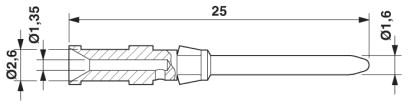 Обжимной контакт-CK1,6-ED-0,75ST AG