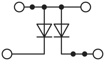 Клеммный блок-UTTB 2,5-2DIO/O-UL/O-UR