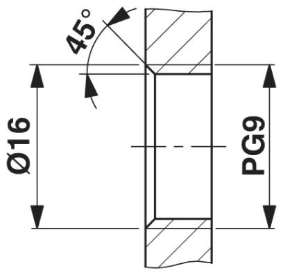 Проходная деталь-SACC-DSI-MS-8CON-PG 9/0,5 SCO
