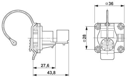 Монтажная рама Ethernet-VS-08-A-RJ/MOD-F-IP67-SET-BU