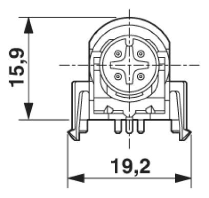 Встраиваемые разъемы-SACC-CI-M12MS-4CON-L90 SH SCO