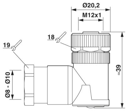 Силовой соединитель-SACC-M12FR-5CON-PG11-M PWR