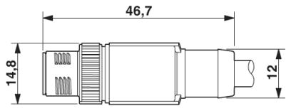 Кабель для датчика / исполнительного элемента-SAC-12P-MS/ 1,5-PUR SCO