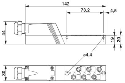 Корпус коробки датчика и исполнительного элемента-SACB-6/3-L-C-M8 GG