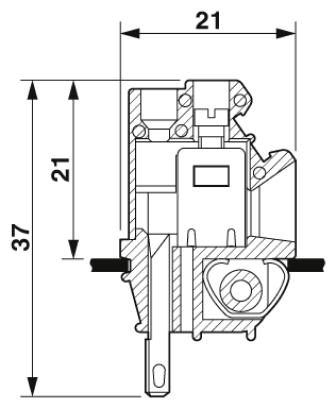 Проходная клемма-DFK/DP-4,8