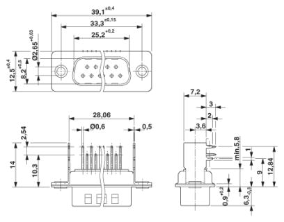 Контактная вставка D-SUB-VS-15-ST-DSUB-LH-B