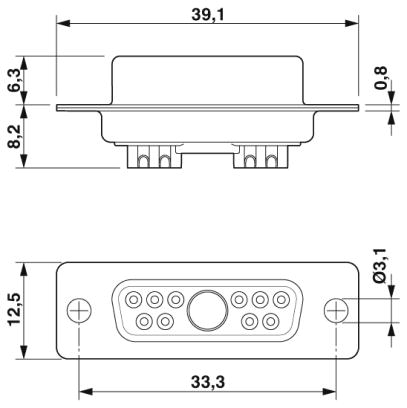 Контактная вставка D-SUB-CUC-DSI-J1STZ-S/DSLKC1P10S