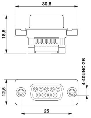 Контактная вставка D-SUB-CUC-DSI-J1STZ-S/DSRCB9