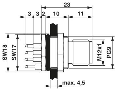 Проходная деталь-SACC-DSI-MS-8CON-L180/SCO SH