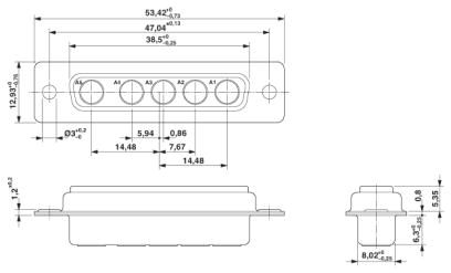 Держатель контактов D-SUB-VS-25-BU-DSUB-5P
