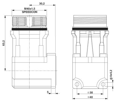 Аппаратн. соединитель, передняя стенка-SM-5EPWN8AA200