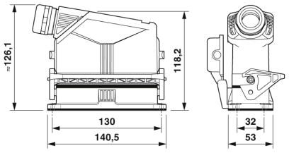 Комплект вставных соединителей-HC-EVO-B24PT-BWSC-HH-M32ELC-AL
