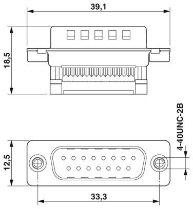 Контактная вставка D-SUB-CUC-DSI-C1STZ-S/DSRCB15