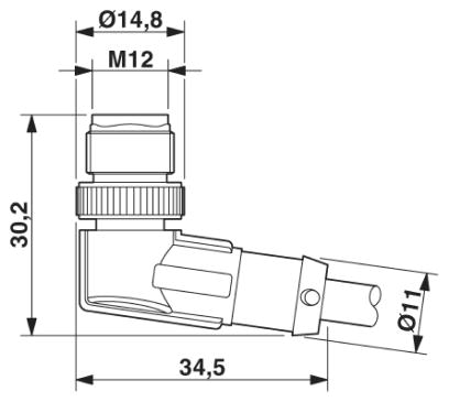 Кабель для датчика / исполнительного элемента-SAC-3P-MR/ 3,0-PUR/FS SCO