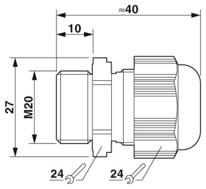 Кабельный ввод-G-INVEN-M20-M67N-PNES-BK