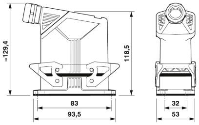 Комплект вставных соединителей-HC-EVO-B16PT-BWD-HH-M25ELC-AL
