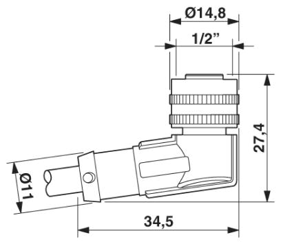 Кабель для датчика / исполнительного элемента-SAC-3P-MICMS-MICFR/.../...