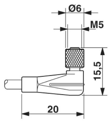 Кабель для датчика / исполнительного элемента-SAC-4P-1,5-PUR/M5FR