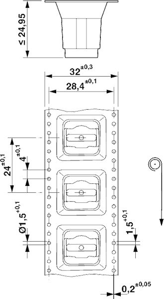 Встраиваемые разъемы-SACC-CIP-M12MST-4P SMD SH R32