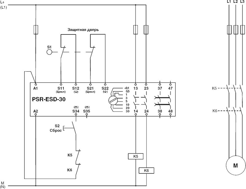 Реле безопасности-PSR-SCP-24DC/ESD/4X1/30
