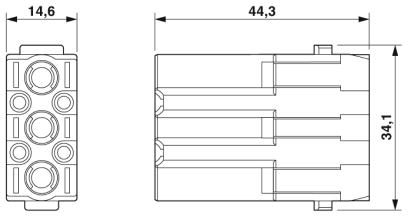 Модуль для установки контактов-HC-M-03/04-CT-M