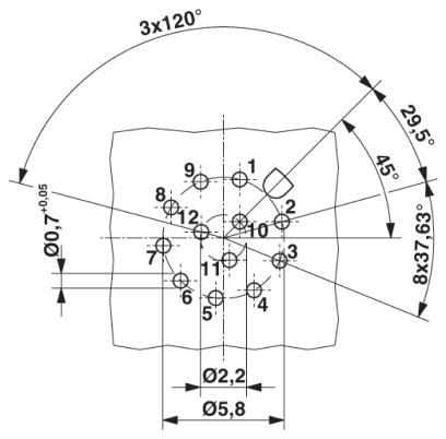 Встраиваемые разъемы-SACC-DSI-FS-12CON-L180 SCO