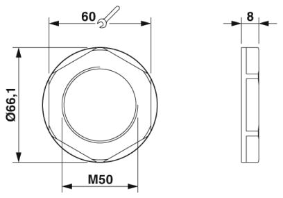 Контргайка-A-INL-M50-P-LG