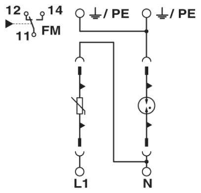 Überspannungsableiter Typ 2-VAL-MS 385/65/1+1-FM