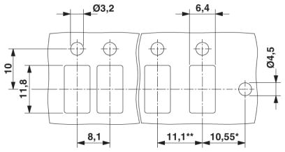 Проходная клемма-UW 4-POT-SCM/S