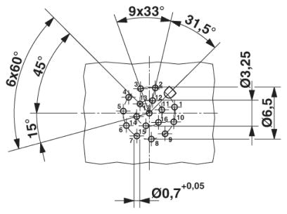Встраиваемые разъемы-SACC-DSI-MS-17CON-L180 SCO