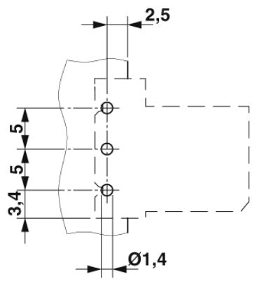 Клеммные блоки для печатного монтажа-FKDSO 2,5/ 3-R1
