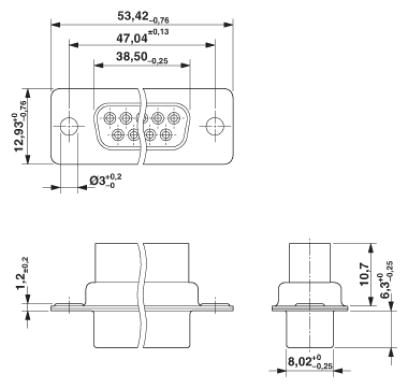 Держатель контактов D-SUB-VS-25-BU-DSUB-CD-B
