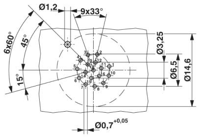 Встраиваемые разъемы-SACC-DSI-MS-17CON-L180 SCO SH