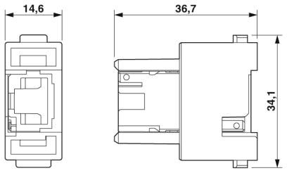 Модуль для установки контактов-HC-M-RJ45-08-GC-F/F