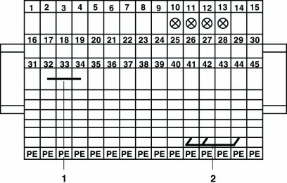 Клемма для подключения электродвигателя-DLK 2,5-PE