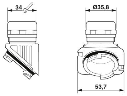 Кабельный ввод-HC-B-G-M32-EC-AL